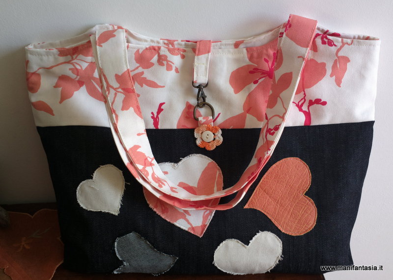 Cucito Creativo Tutorial Borsa Di Stoffa Jeans E Cuori Manifantasia