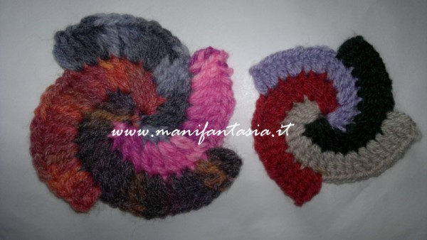 spirali uncinetto crochet 4 colori freeform
