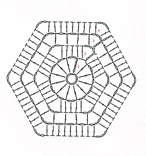 schema piastrella esagonale 002