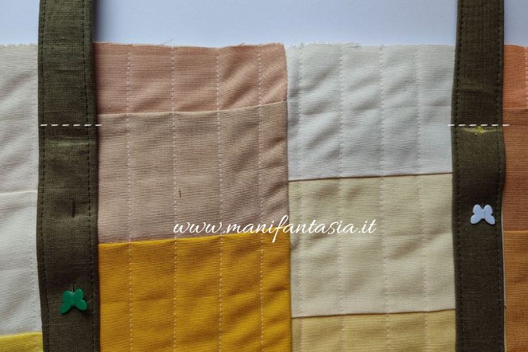 misura manici borsa patchwork