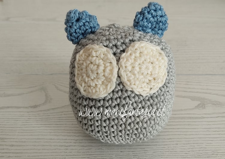 gufi uncinetto amigurumi-cucire gli occhi