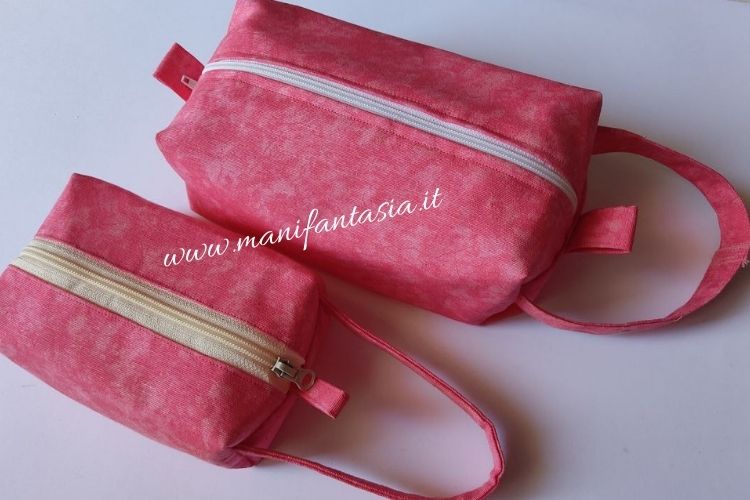 pochette di stoffa facili con cerniera e fodera