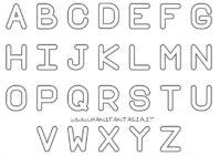 alfabeto da stampare per calza della befana