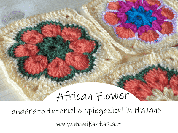 African Flower Quadrato Tutorial In Italiano Manifantasia