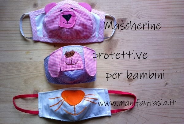 Mascherine Per Bambini Di Stoffa Con Tasca Filtro Manifantasia