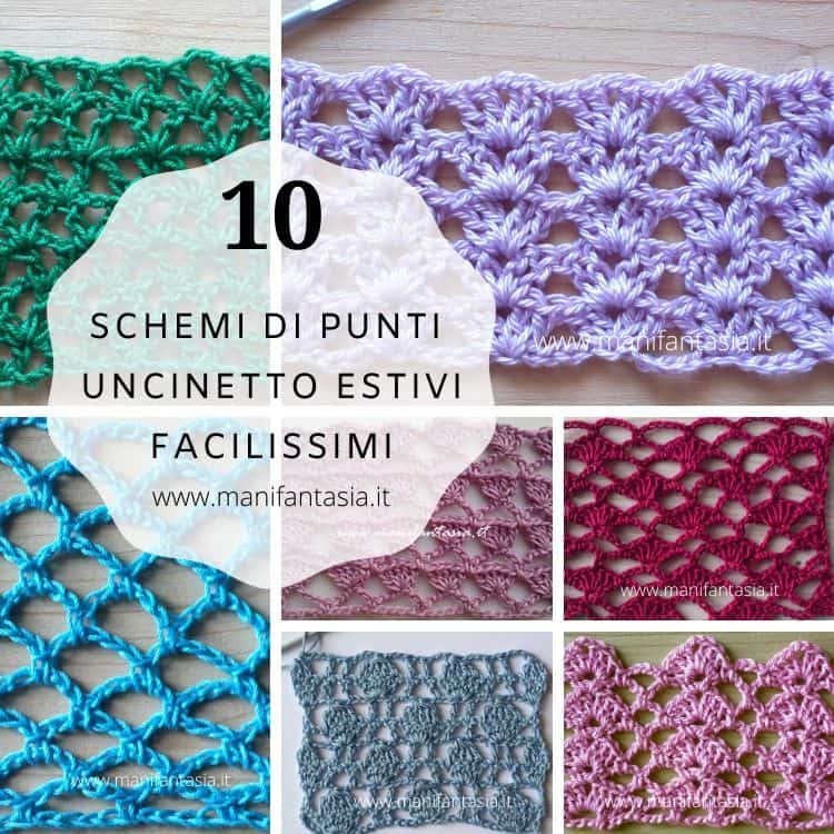 10 schemi di punti uncinetto estivi facilissimi - ManiFantasia