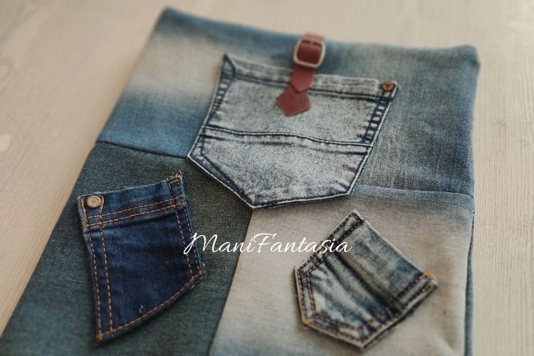 Idee creative per riciclare i vecchi jeans copri compiuter 