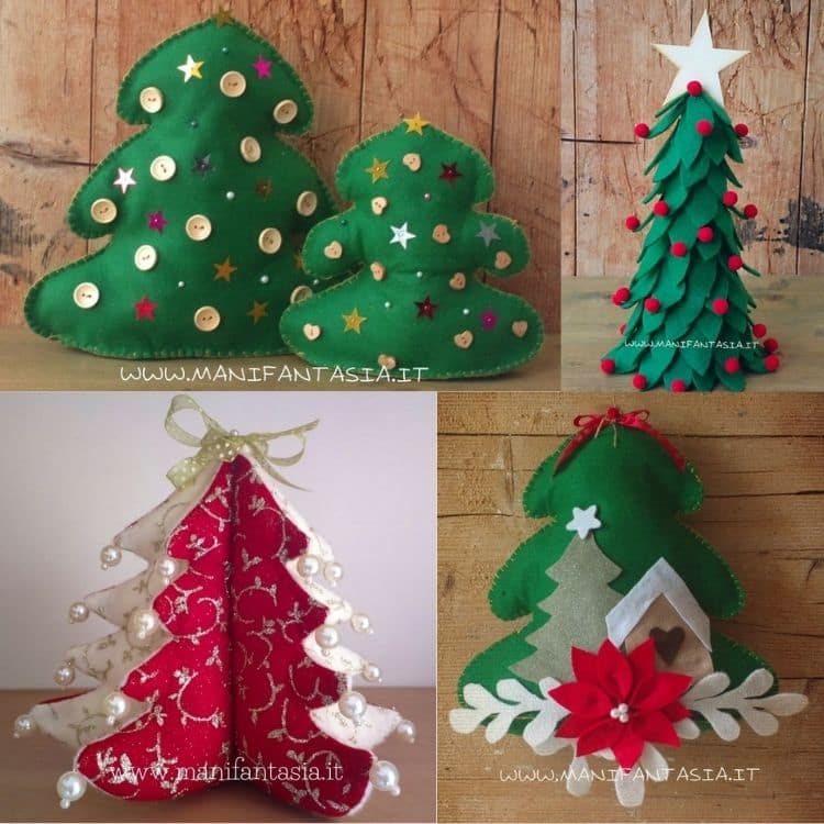 Alberi Di Natale In Feltro E Pannolenci Tutorial Idee Ispirazioni Manifantasia