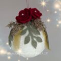 palline natalizie di polistirolo con il tubolare di maglina