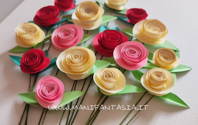 come fare rose di carta a spirale