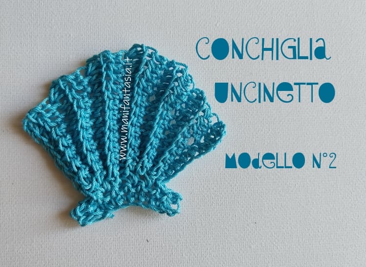 conchiglia ad uncinetto modello 2