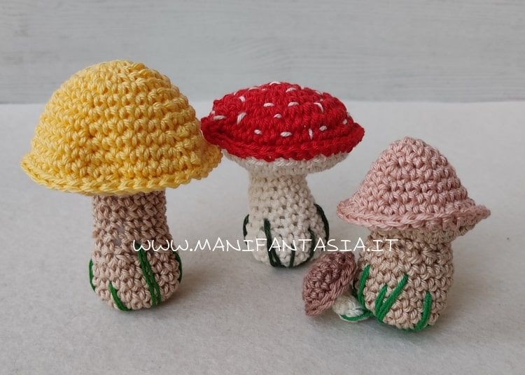 funghi uncinetto amigurumi