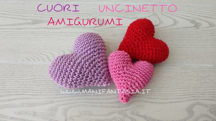 cuori amigurumi ad uncinetto schemi e istruzioni