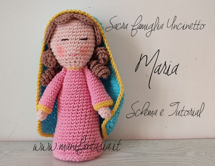 Sacra famiglia uncinetto amigurumi Maria