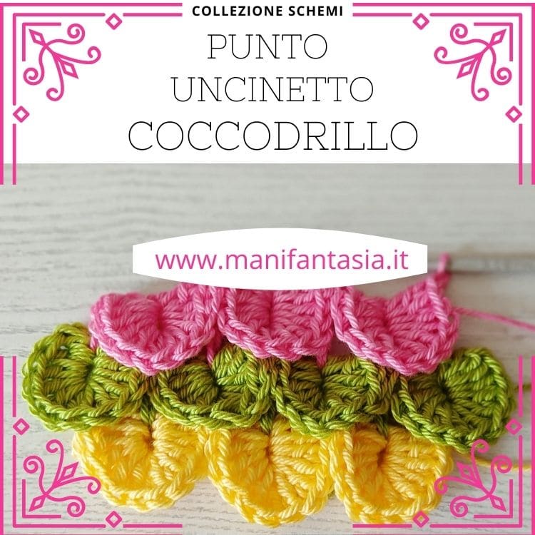 punto coccodrillo uncinetto