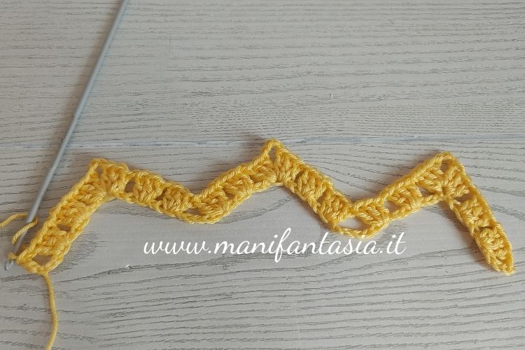 punto granny chevron come iniziare