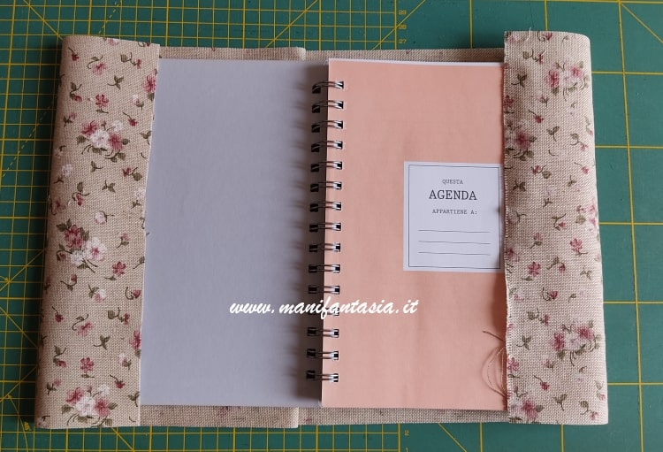 Ricettario, copertina libro, copri agenda in stoffa con cartamodello -  Sewing, cookbook fabric cover 