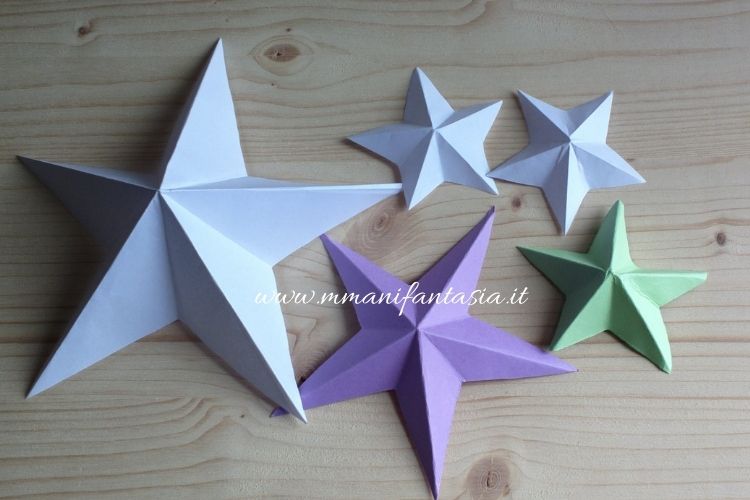 come fare una stella di carta origami