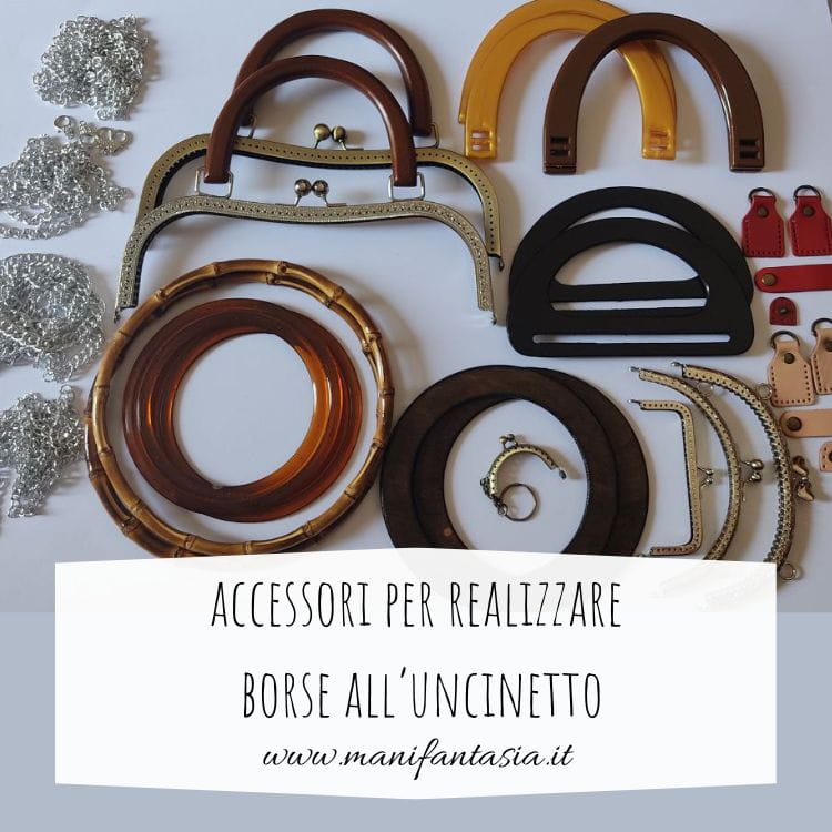 accessori per realizzare borse all'uncinetto