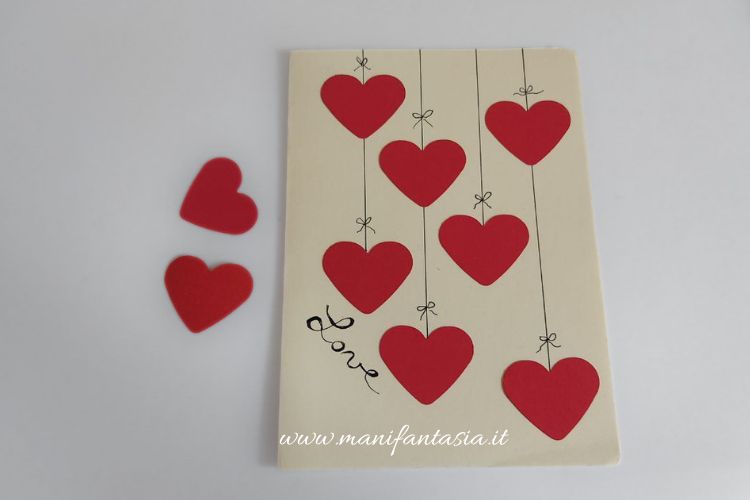decorare la cartolina per san valentino
