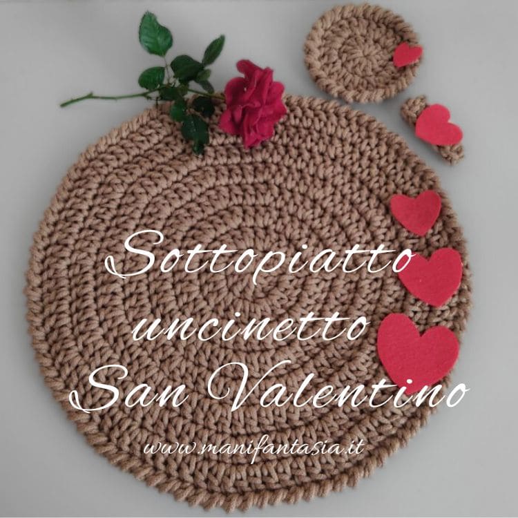 sottopiatto uncinetto per san valentino facilissimo